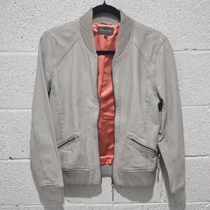 Michael Stars Taupe Bomber Jacket for Women